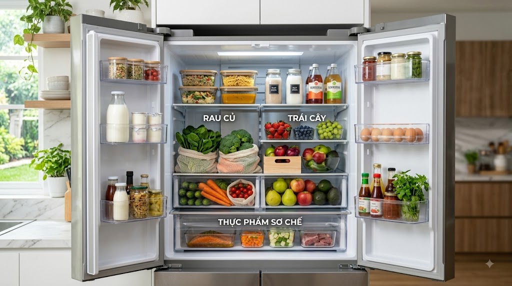 5 GIẢI PHÁP GIÚP TỦ LẠNH GỌN HƠN, DỄ LẤY ĐỒ HƠN 