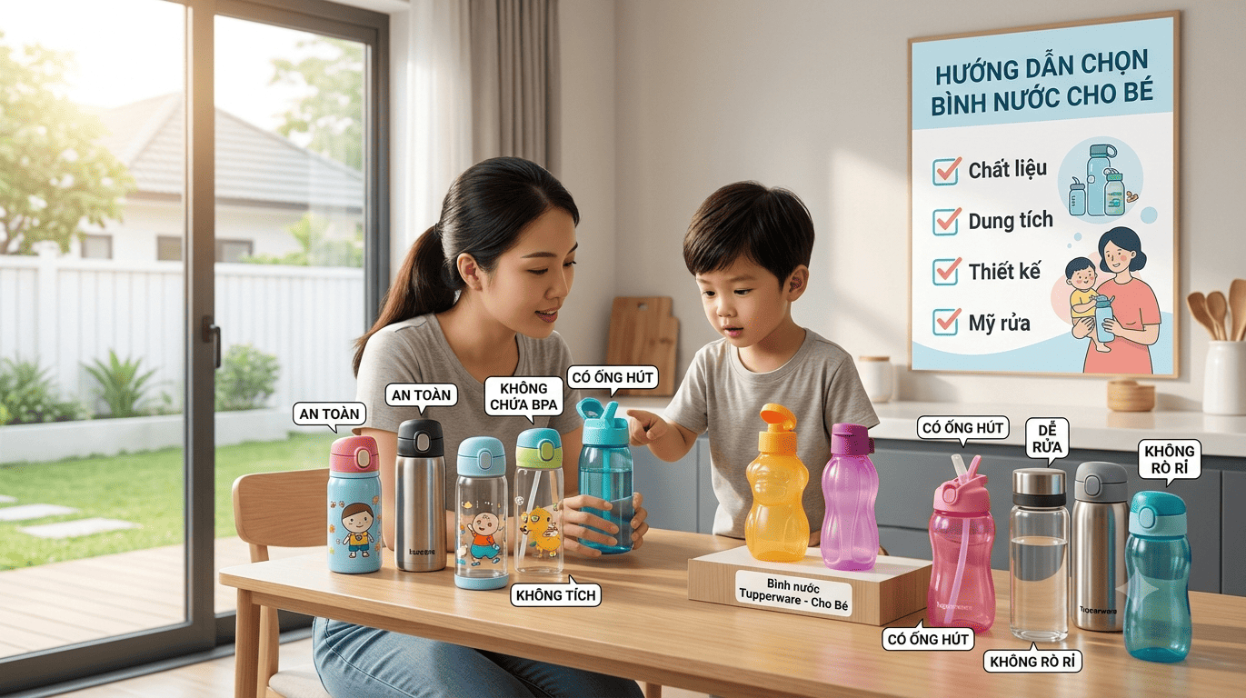 Bình Nước Cho Học Sinh Tiểu Học Chống Rò Rỉ: 5 Tiêu Chí Nhiều Phụ Huynh Quan Tâm