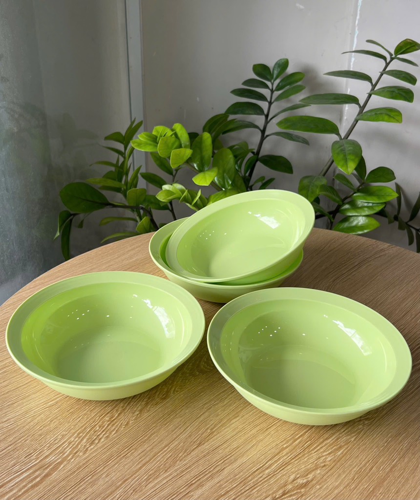 Dĩa/ đĩa Sâu Lòng Everyday Plate Set 4 Tupperware 4 Màu 17.5cm