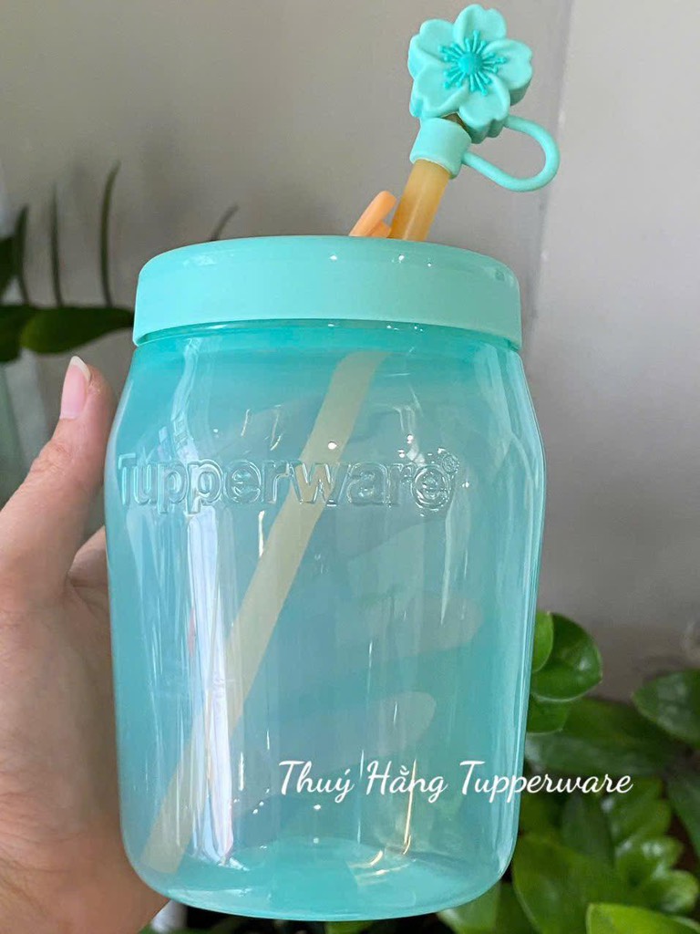 Hộp Jar 550ml có ống hút