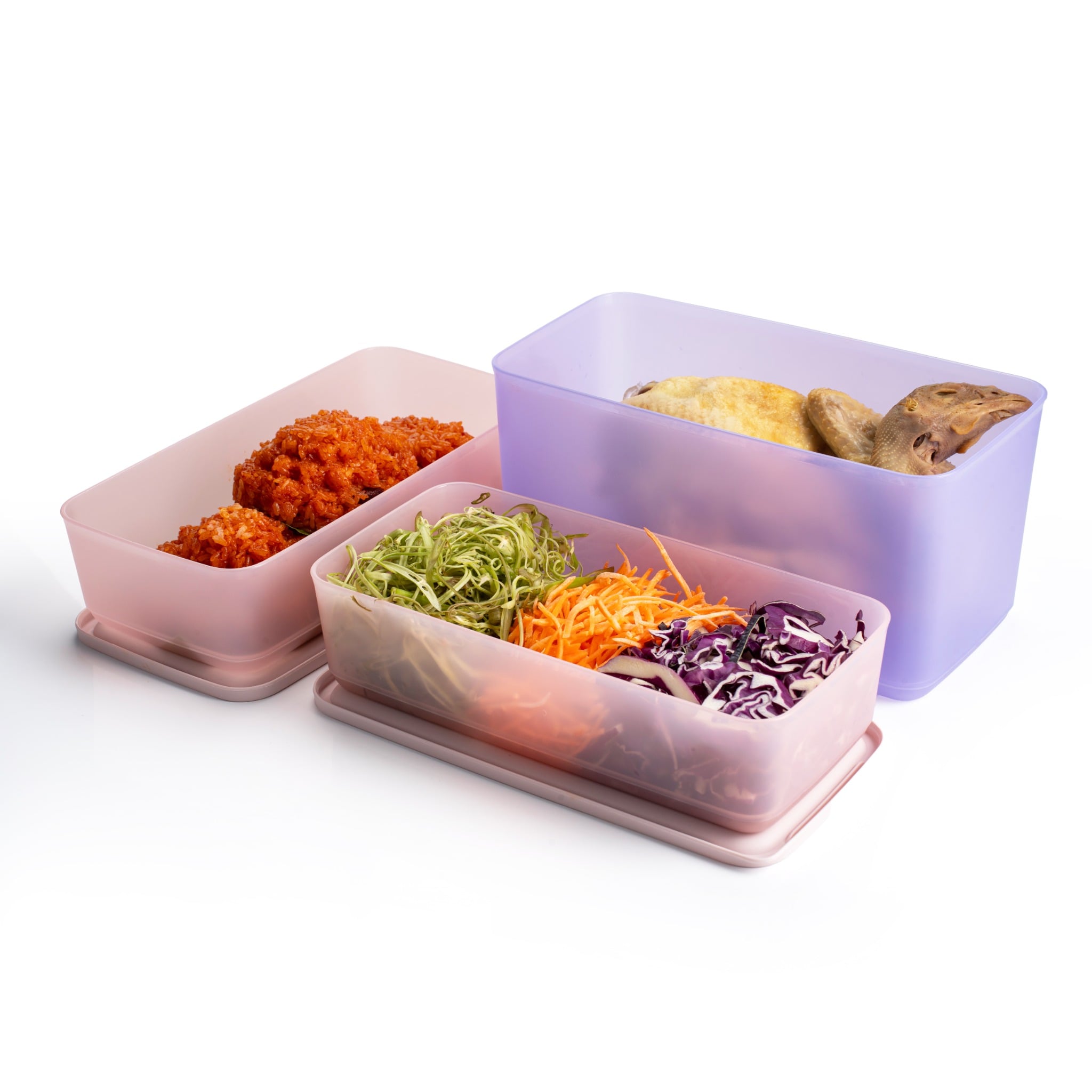 Bộ 6 Hộp Trữ Mát Tupperware Cubix 2h 1L + 2h 1.4L + 2h 3.1L - New Tupperware