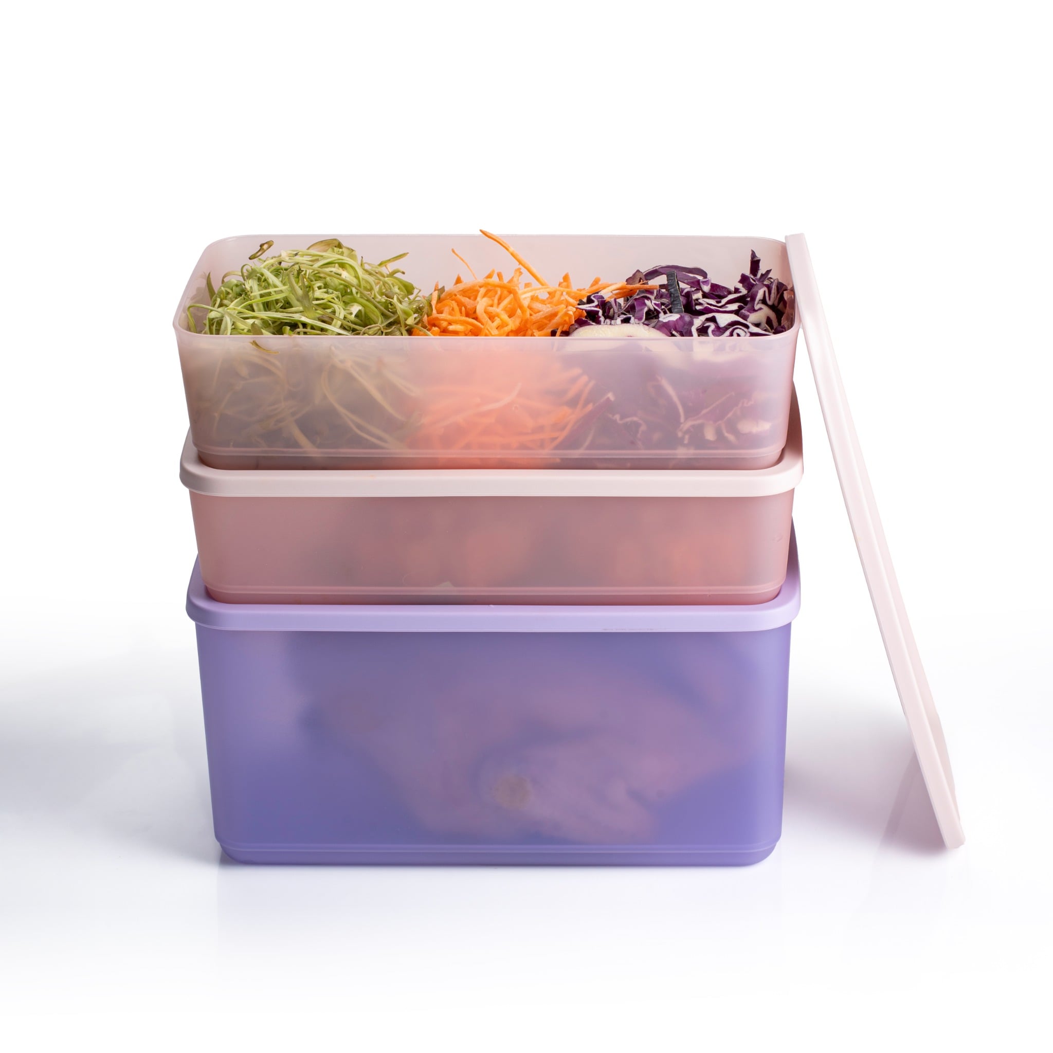 Hộp tupperware Trữ Mát Cubix Rectangle 1.4L - Màu Hồng - New Tupperware