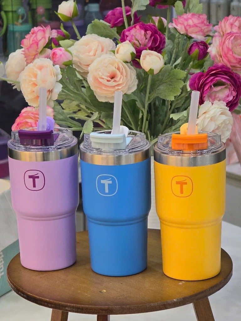 Tuptrung - Ly Giữ Nhiệt Tupperware Big T Có Ống Hút 660ml / 1.1L