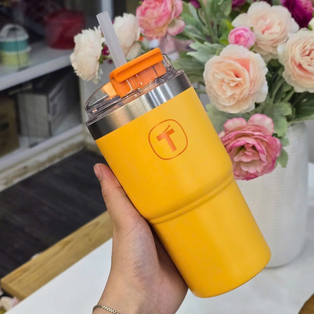 Tuptrung - Ly Giữ Nhiệt Tupperware Big T Có Ống Hút 660ml / 1.1L