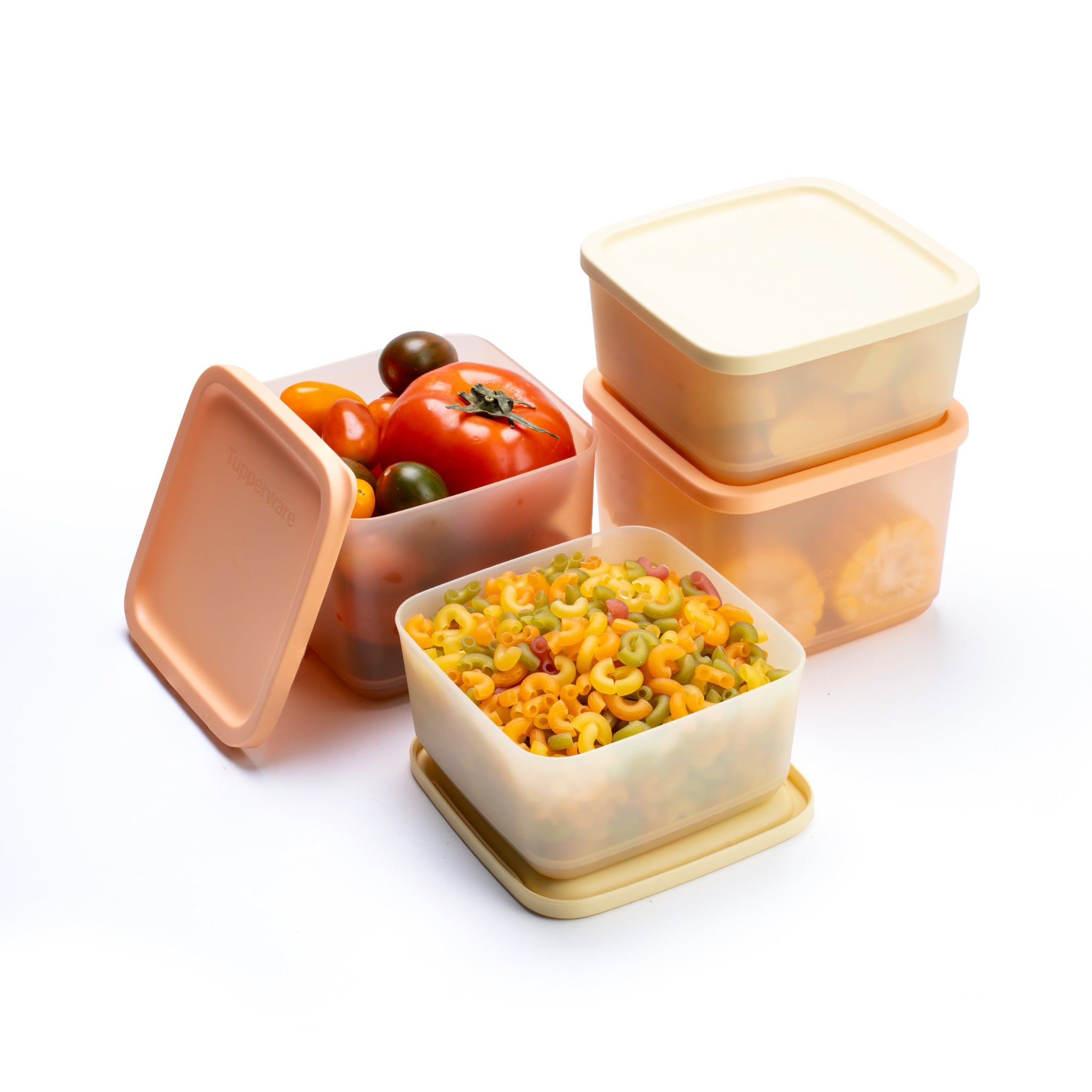 Bộ 4 Hộp Trữ Mát Tupperware Cubix Square 1L & 650ml