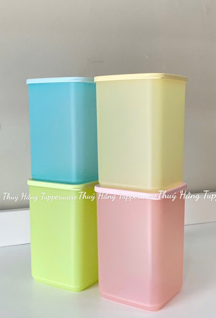 Combo Tuptrung Hộp Mát 2.2L Vuông Cao Tall Square Round (4 Màu 4 Hộp)