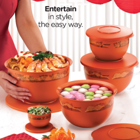 Tupmalay - Hộp Tô Tròn Expression Bowl 2.5L Màu Cam (Limited)