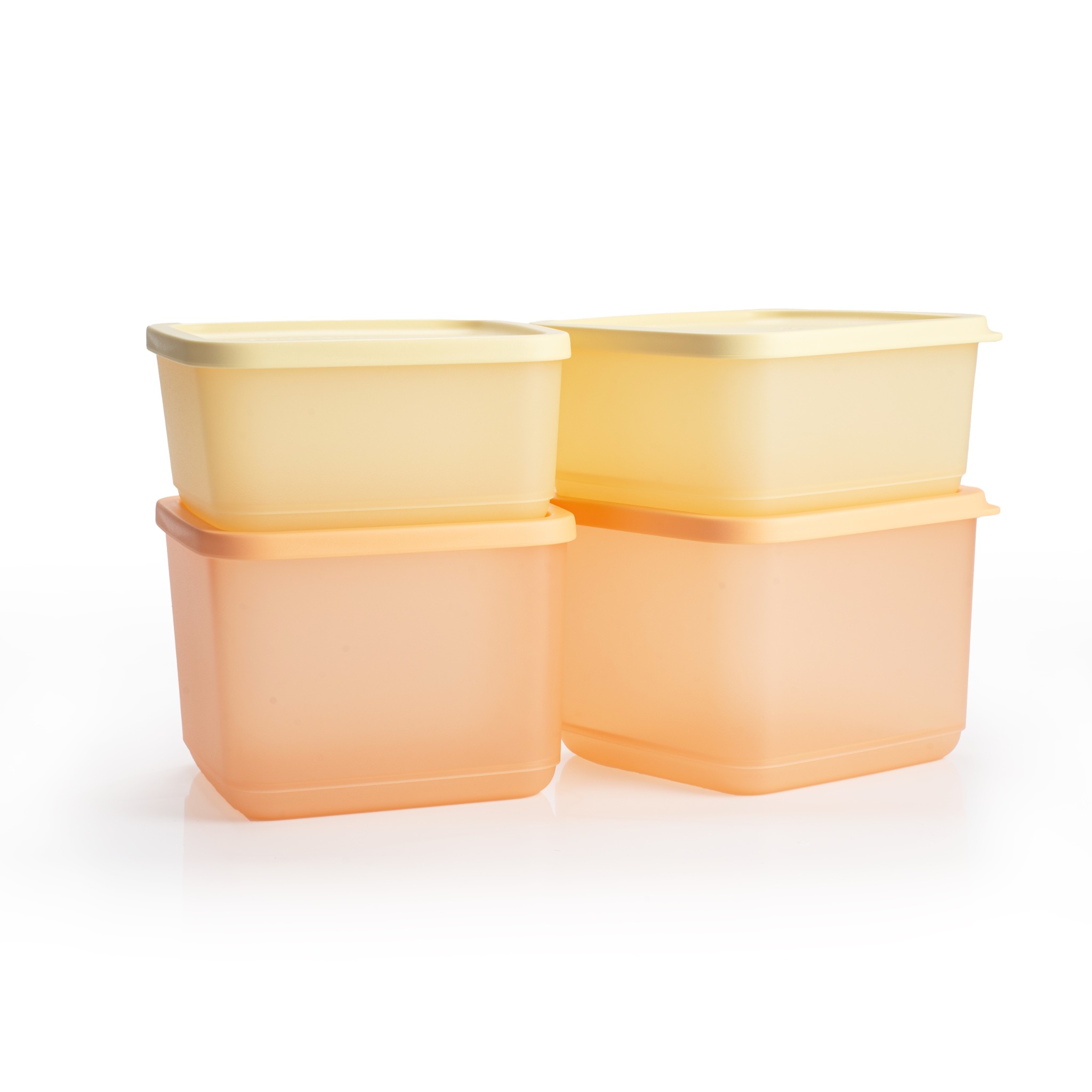 Bộ 4 Hộp Trữ Mát Tupperware Cubix Square 1L & 650ml