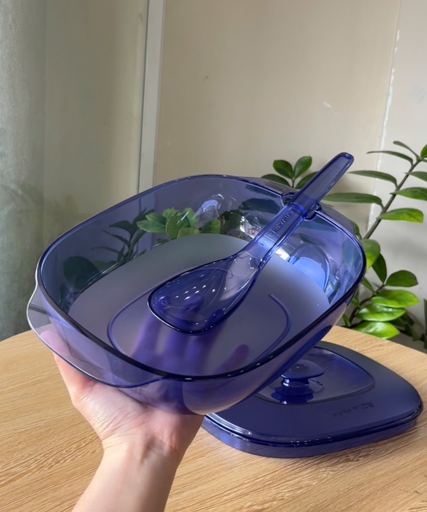 Tupmalay Tô Cơm Clear Bowl Kèm Vá Nắp Thân Trong