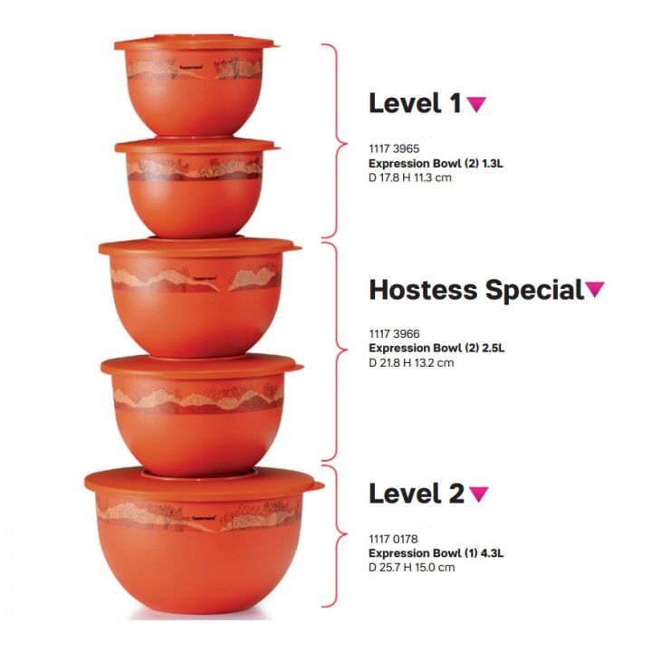 Tupmalay - Hộp Tô Tròn Expression Bowl 2.5L Màu Cam (Limited)