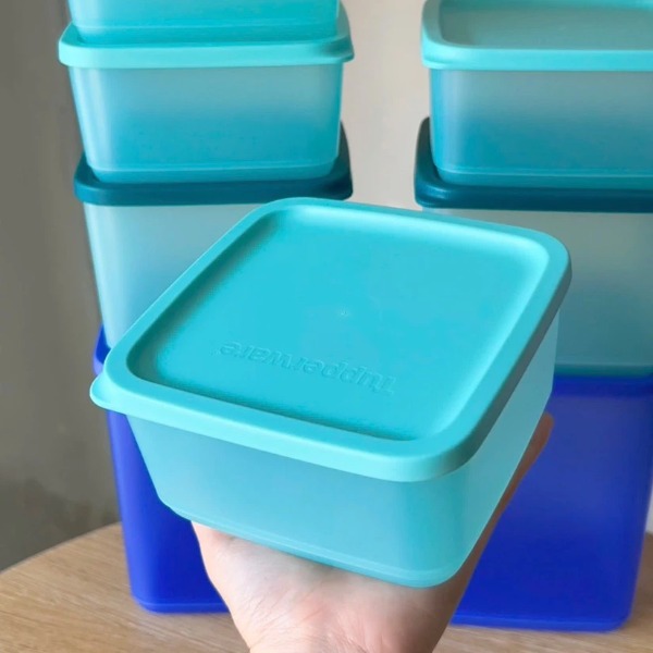 Bộ 8 Hộp  Tupperware Trữ Mát Fresh Block Squar  650ml + 1L + 1.8L  - New Tupperware Chính Hãng