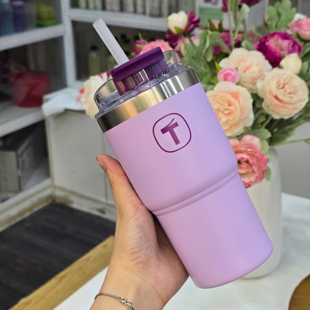 Tuptrung - Ly Giữ Nhiệt Tupperware Big T Có Ống Hút 660ml / 1.1L