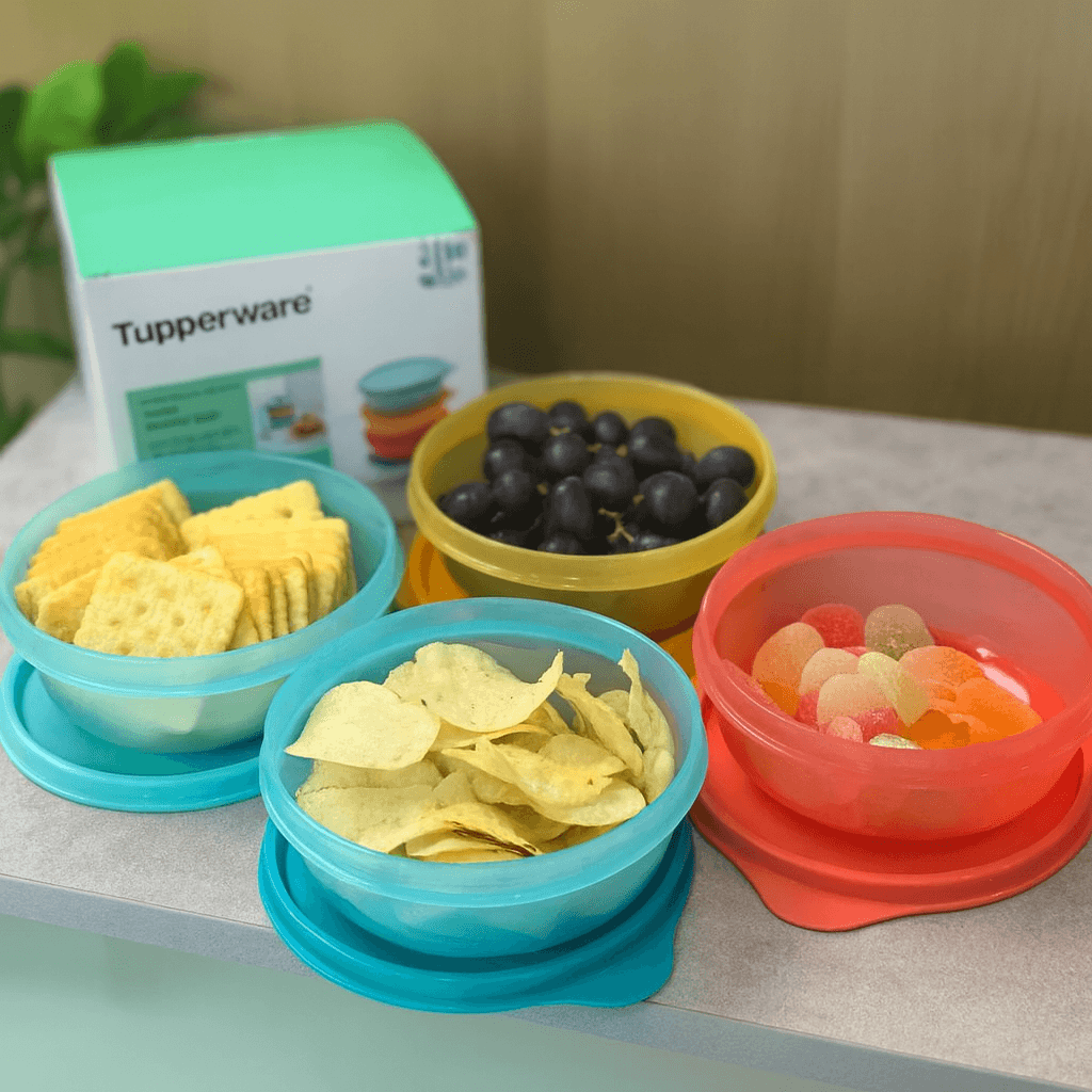 Bộ 3 Hộp Tupperware Trữ Mát và Khô Junior Bowl 300ml - Tupperware Trung Chính Hãng