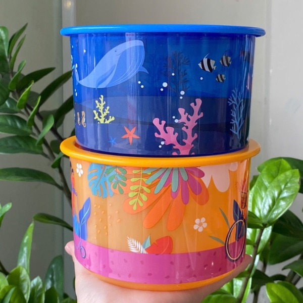 Hộp Tupperware Trữ Mát One Touch 600ml - Đóng Hộp 1 Ấn - Tupperware Malaysia Chính Hãng