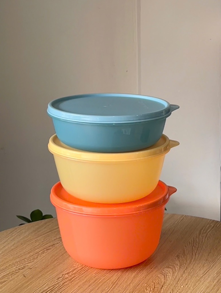 Hộp Tupperware Bowl Tròn  1L + 1.5L + 2L -  Tupperware Chính Hãng