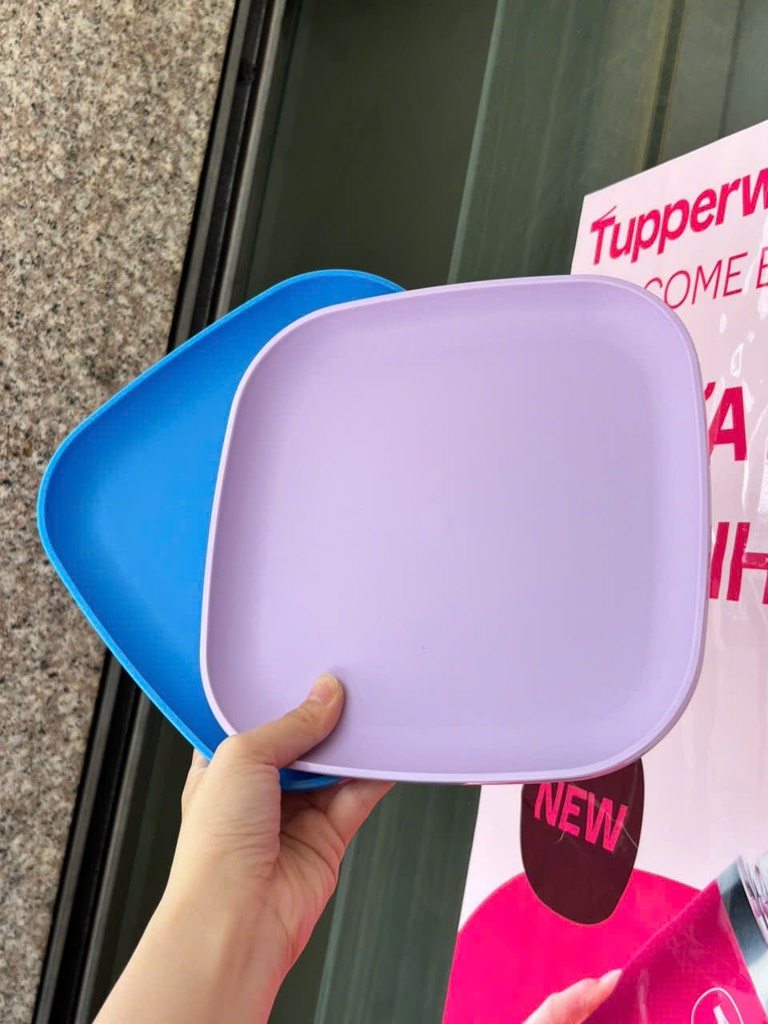 Combo Bộ Đĩa Tupperware Vuông 20cm -  4 Màu - Năm 2025 - Tupperware Trung Chính Hãng