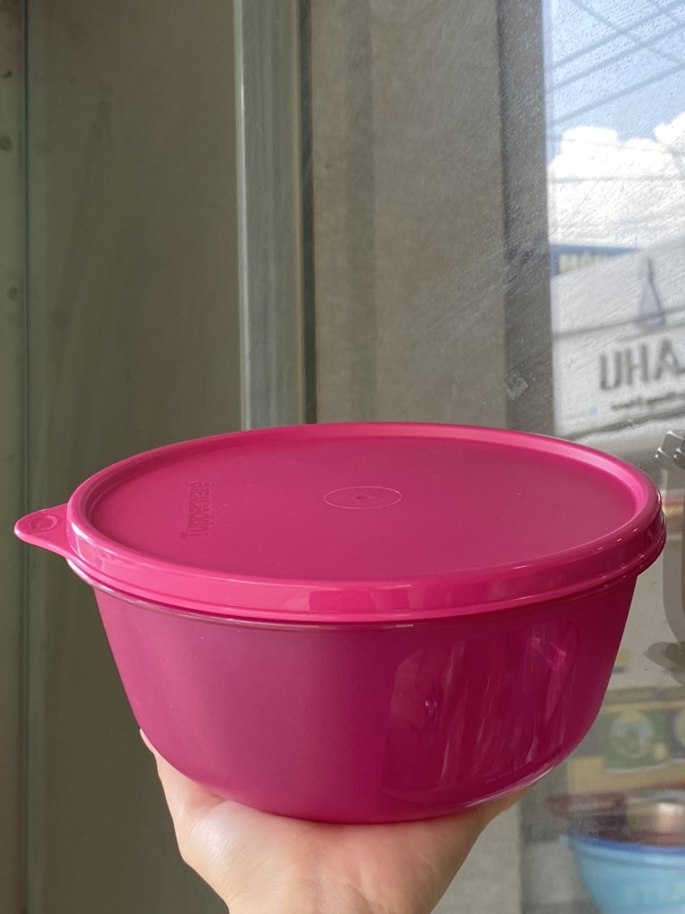 Combo Tuptrung - Hộp Bowl tròn tươi mát Tupperware gồm hộp 1L + 1.5L + 2L - Hộp 2L tím