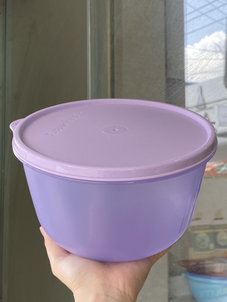 Combo Tuptrung - Hộp Bowl tròn tươi mát Tupperware gồm hộp 1L + 1.5L + 2L - Hộp 2L tím