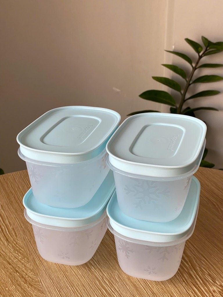 TupMalay - Hộp Đông 170ml Thân Trong Nắp Xanh mint (01 Hộp)