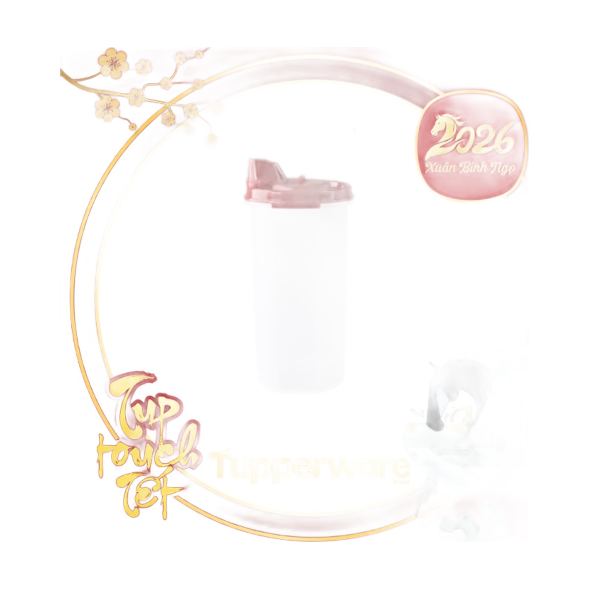Bình Đựng Dầu Ăn Tupperware 650ml - Nắp Đỏ