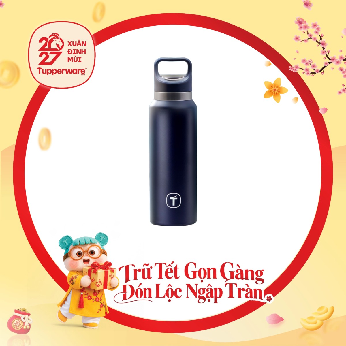 Bình Giữ Nhiệt Tupperware Titanium 520ml - Nocturnal Sea