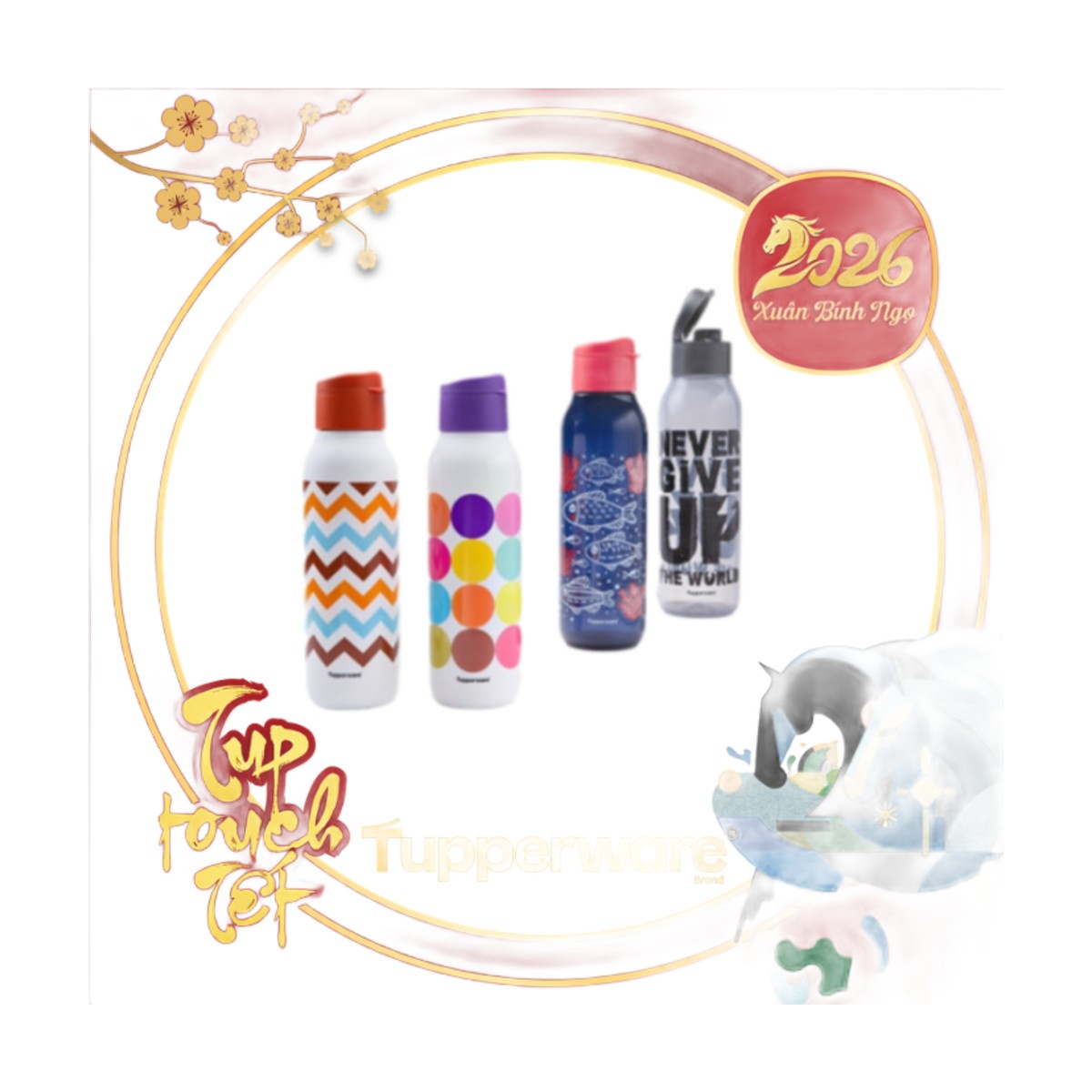 Bình Nước Tupperware Eco Bottle Fancy 750ml