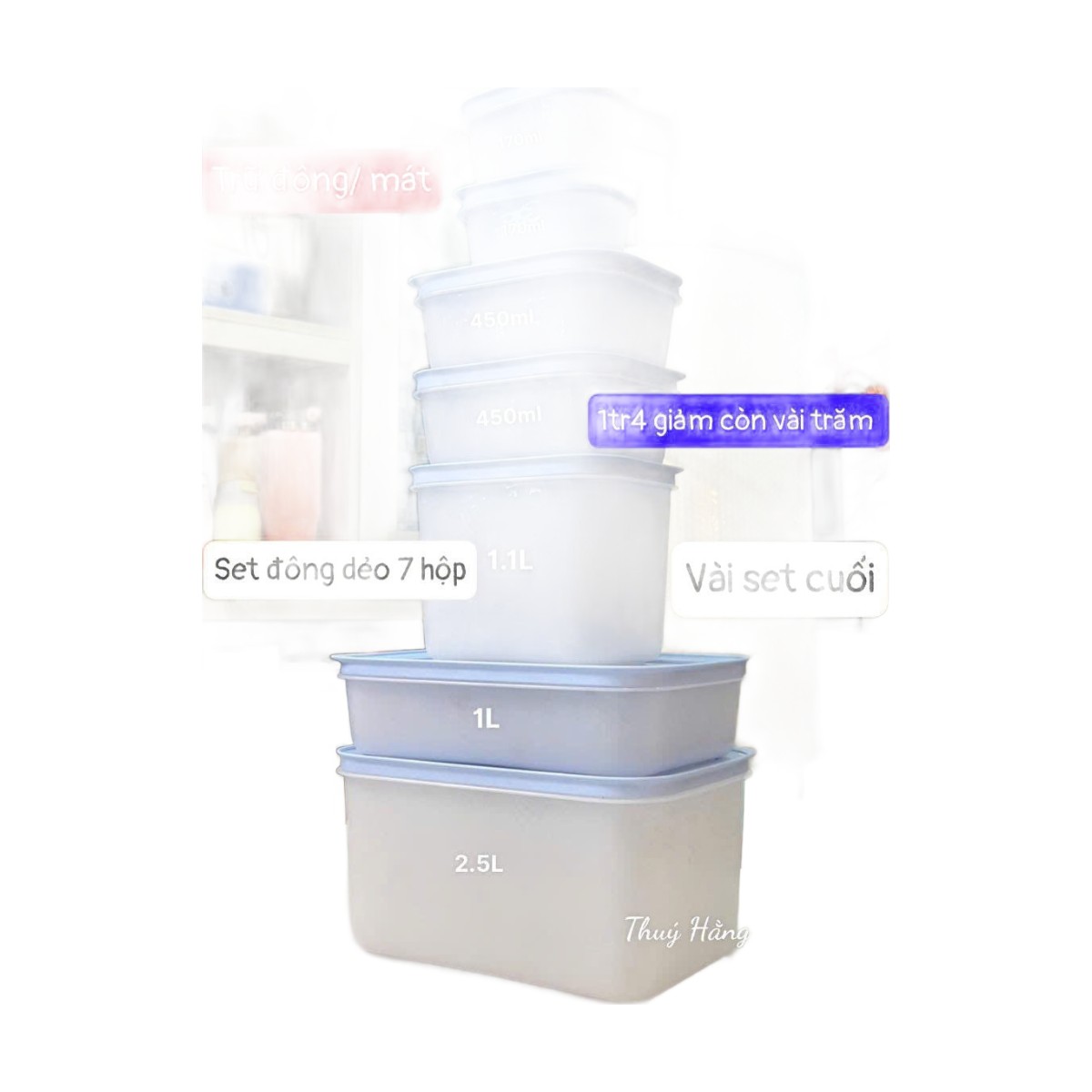 Bộ 7 Hộp Trữ Đông Tupperware Gen II Đông Dẻo Cao Cấp