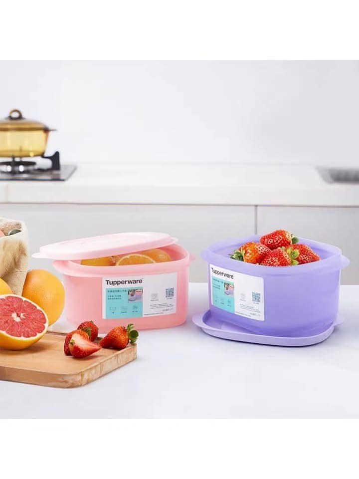 Tuptrung - Hộp đựng hình chữ nhật Crystalwave quay LVS 800ml
