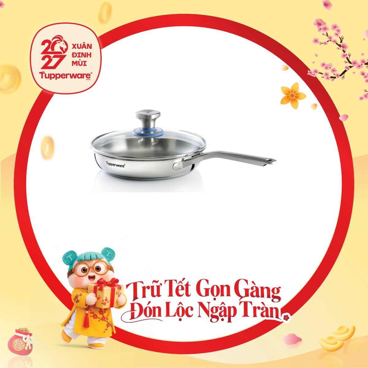 Chảo Tupperware Universal Pro Có Nắp