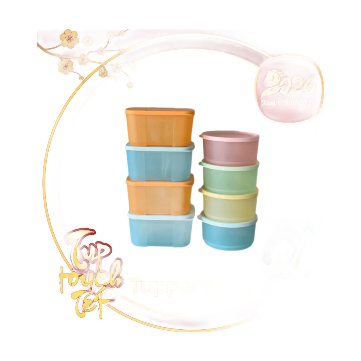 Bộ 8 Hộp Trữ Đông 650ml Và Trữ Mát Tupperware Modular 530ml