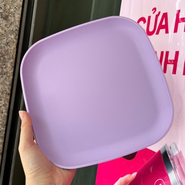 Combo Bộ Đĩa Tupperware Vuông 20cm -  4 Màu - Năm 2025 - Tupperware Trung Chính Hãng