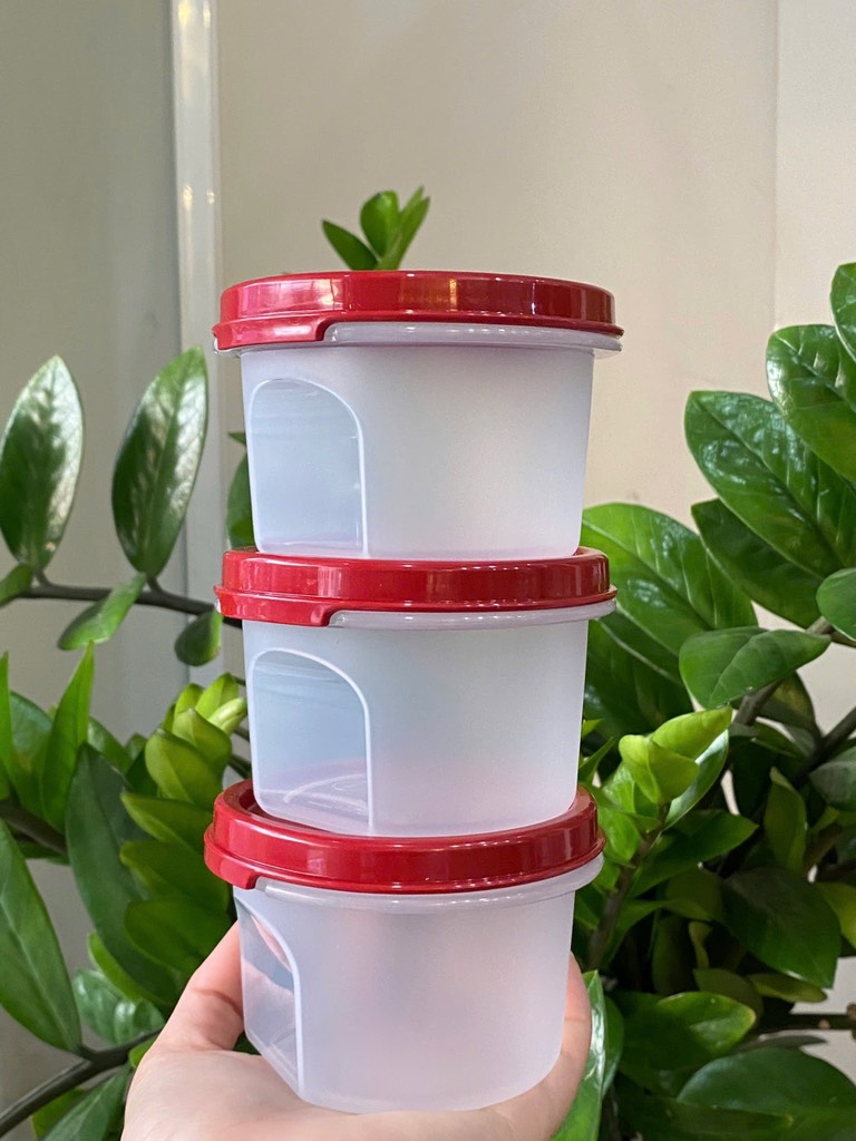 Hộp Tupperware khô 200ml - nắp đỏ