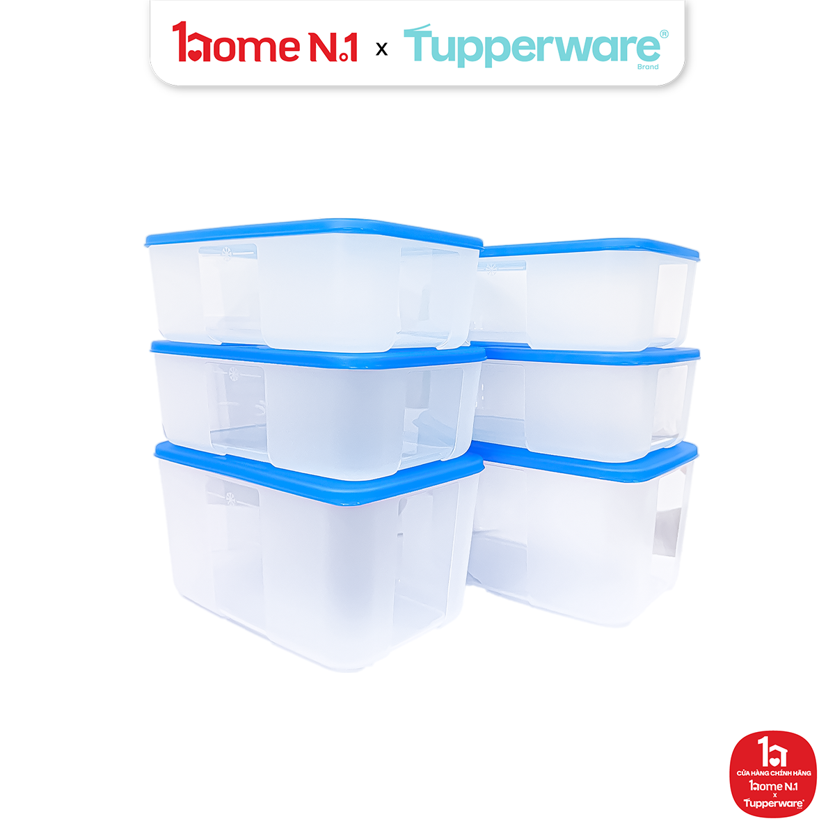 Bộ 6 Hộp Trữ Đông Tupperware Gen I Medium 2.3L & 1.5L
