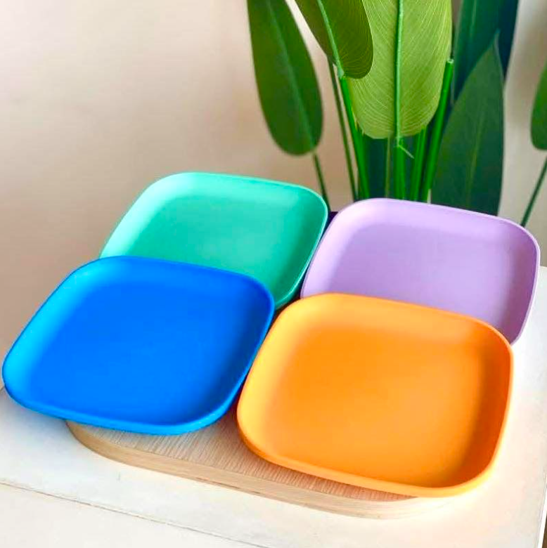 Combo Bộ Đĩa Tupperware Vuông 20cm -  4 Màu - Năm 2025 - Tupperware Trung Chính Hãng