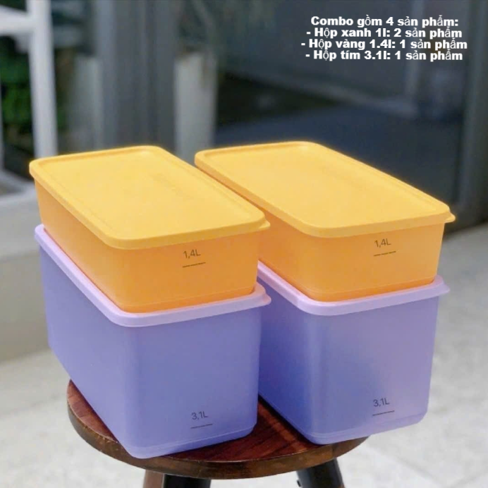 Set Mát Tupperware (4) 3.1L, 1.4L, 1L