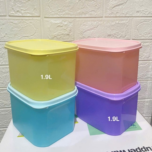 Bộ 4 Hộp Tupperware Trữ Mát Colorful 1.9L - Pastel - Tupperware Trung Chính Hãng