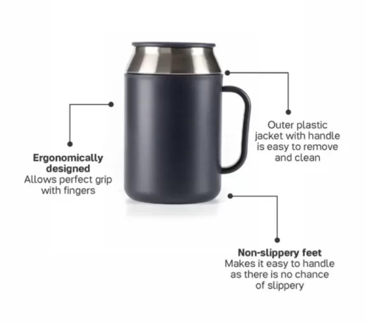 Cốc Giữ Nhiệt Tupperware Có Quai Jual Insulated Mug Insulated Mug 400ml  - Tupperware Malaysia Chính Hãng