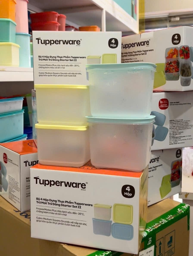 Bộ 4 Hộp Tupperware Trrữ Đông/Mát Starter Set II - New Tupperware Chính Hãng