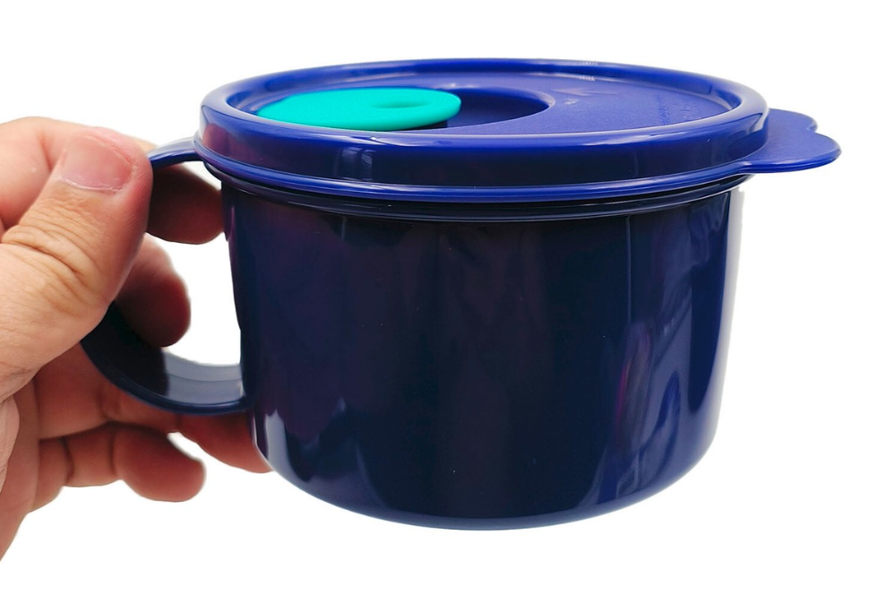 Tuptrung - Hộp đựng LVS có nút thở dạng cốc, có quai - Tupperware Crystal Wave Mug 460ml