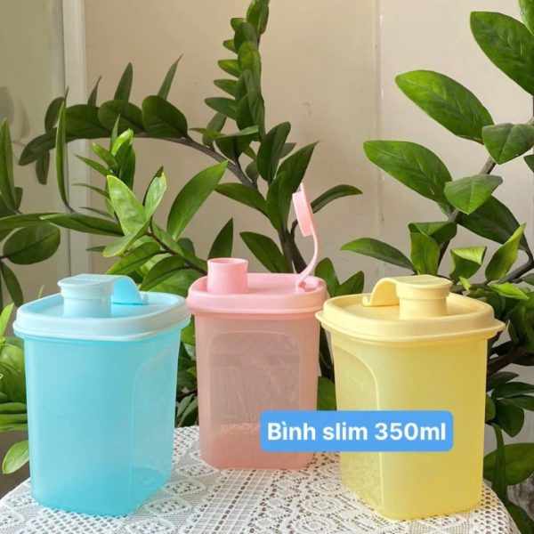 Bộ3 Bình Tupperware Slim 350ml - Tupperware Trung Chính Hãng