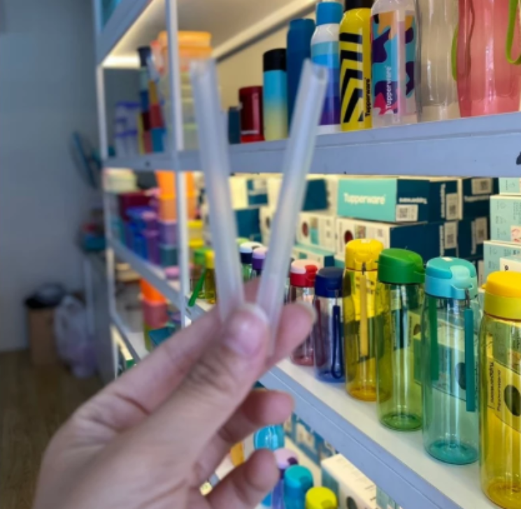 Ống Hút Tupperware 9cm Bình Lohas 350ml Có Ống Hút