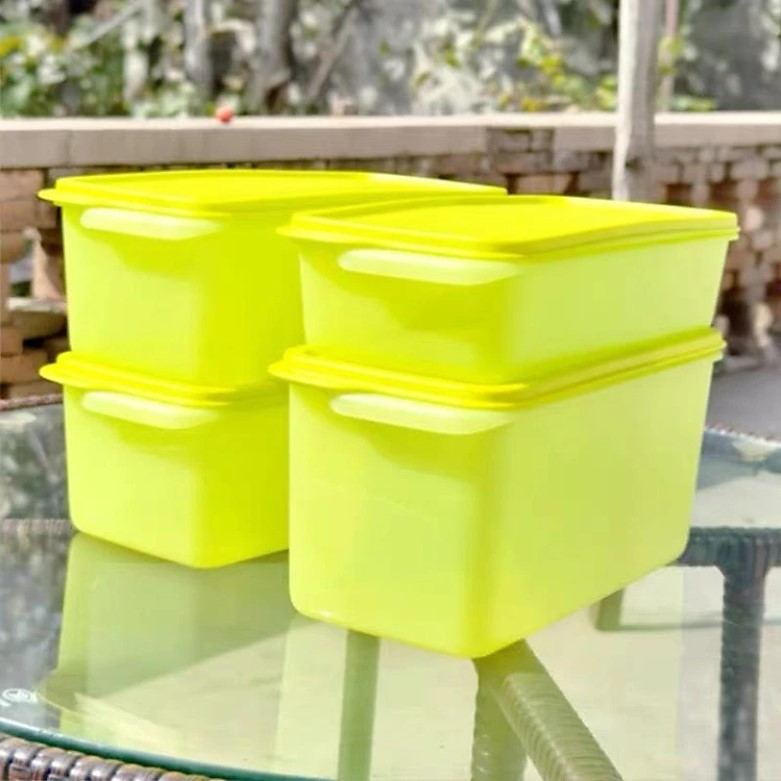 Bộ 4 Hộp Tupperware Trữ Mát 3.1L, 2.2L, 1.3L - Xanh Lá - Tupperware Trung Chính Hãng