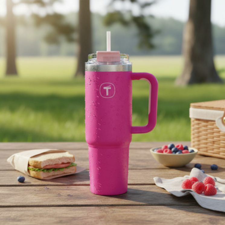 Tuptrung - Ly Giữ Nhiệt Tupperware Big T Có Ống Hút 660ml / 1.1L