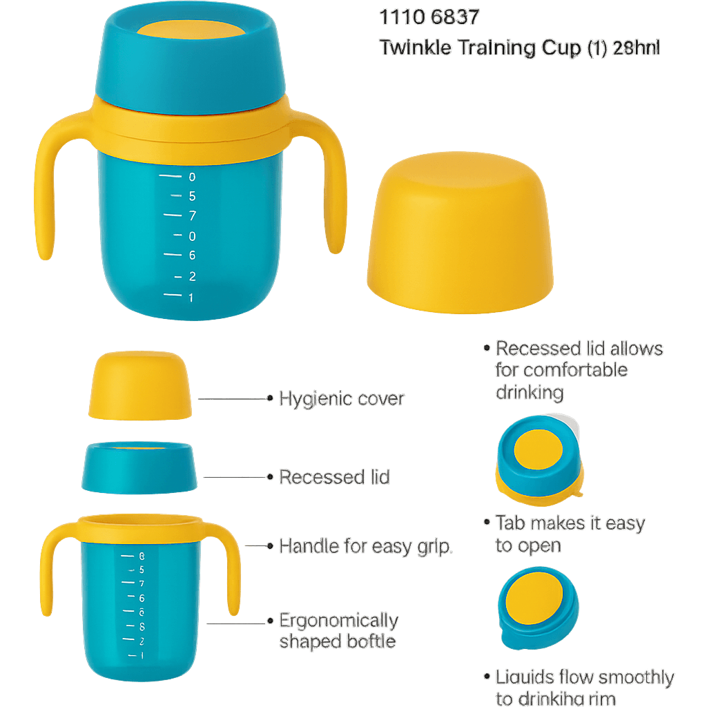 Bình tập uống Tupperware Twinkle Sippy Cup 250ml