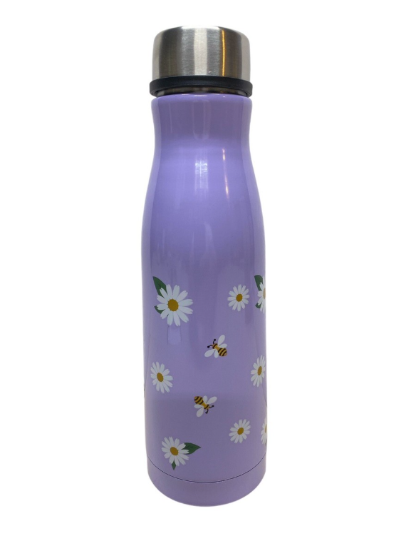 Tuptrung - Bình giữ nhiệt tím có hoa 410ml