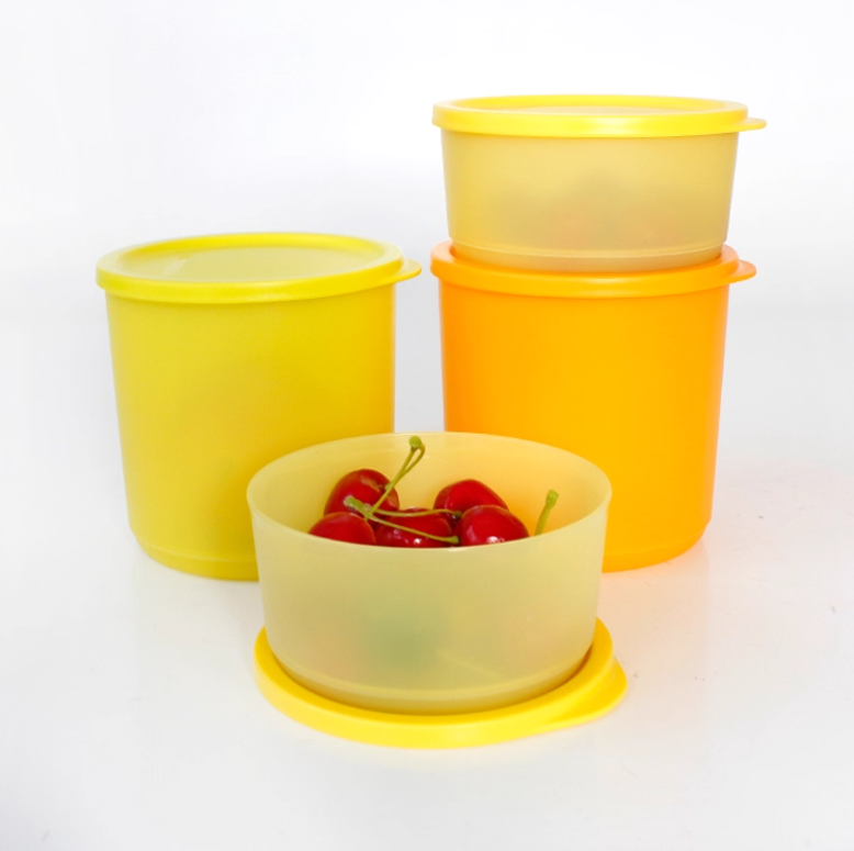 Set 4 Hộp Trữ Mát Hình Trụ Round Stax 530ml/ 1.1L (4 Hộp)