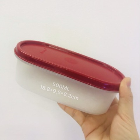 Hộp Tupperware khô 500ml - nắp đỏ