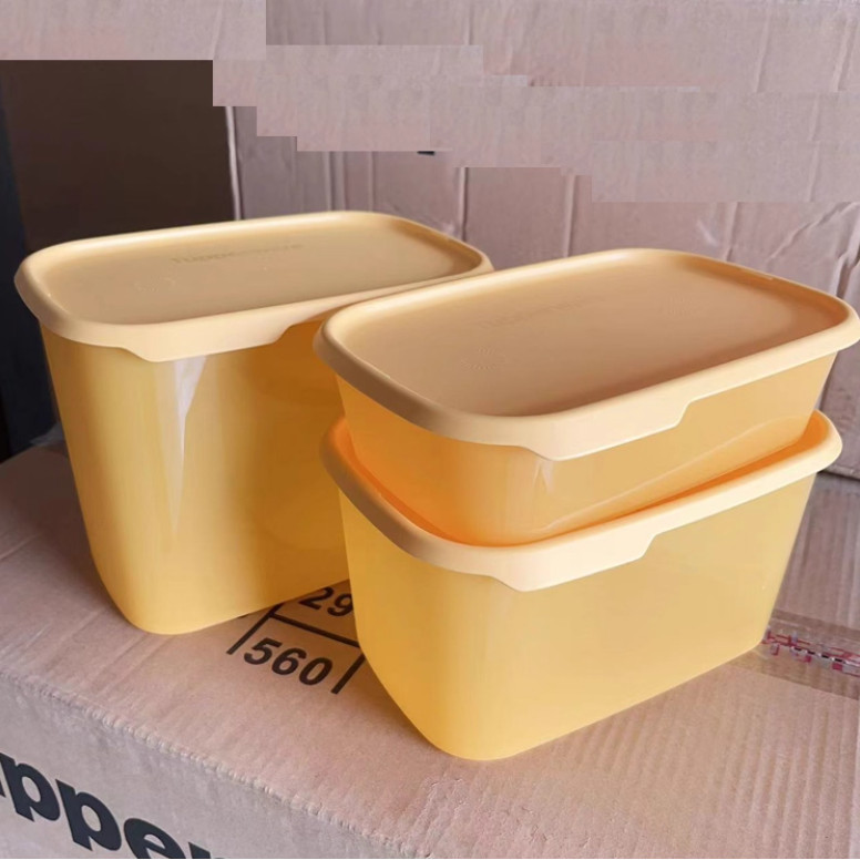 Bộ 3 Hộp Tupperware Trữ Mát / Khô One Touch - Màu Vàng