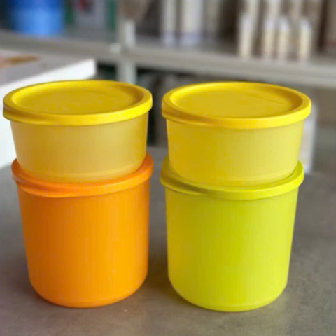 Set 4 Hộp Trữ Mát Hình Trụ Round Stax 530ml/ 1.1L (4 Hộp)