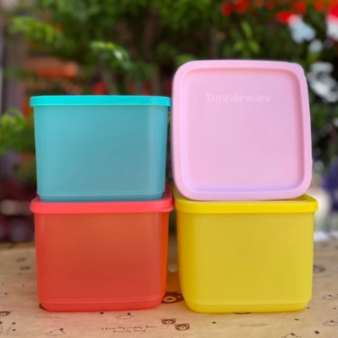 Bộ Hộp BQTP Tupperware Medium Square Round 4 Hộp 1L